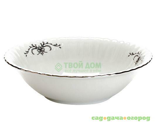 Фото Салатница Porcelaine czech gh 16см платиновый вензель (IW 9739 SR16)