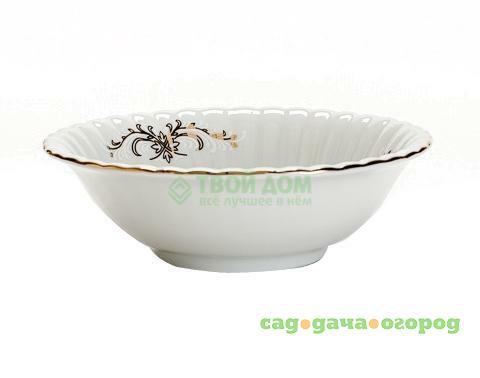 Фото Салатница Porcelaine czech gh 13см золотой вензель (IW E302 SR13)