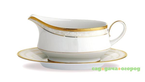 Фото Соусник с подставкой Noritake Хэмпшир золотой кант 500 мл