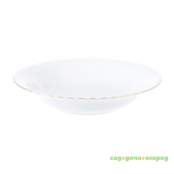 Фото Тарелка глубокая 22.5см золотая отводка Porcelaine czech gh