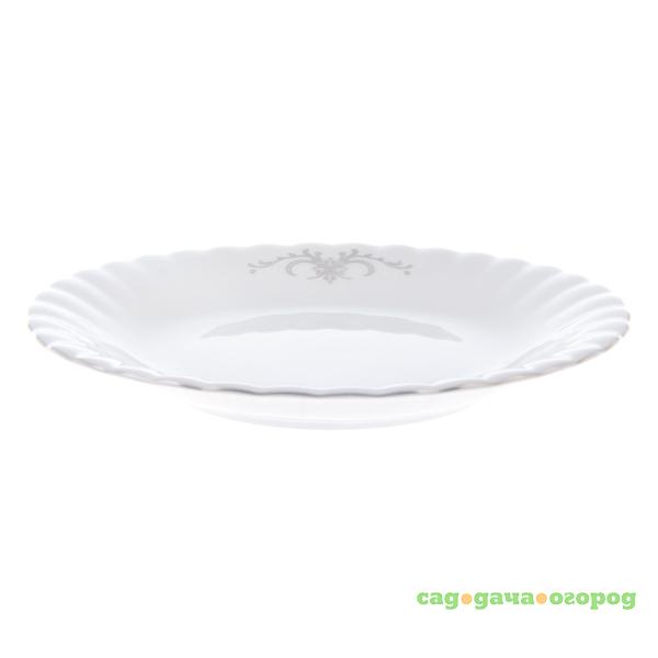Фото Тарелка десертная 17см платиновый вензель Porcelaine czech gh