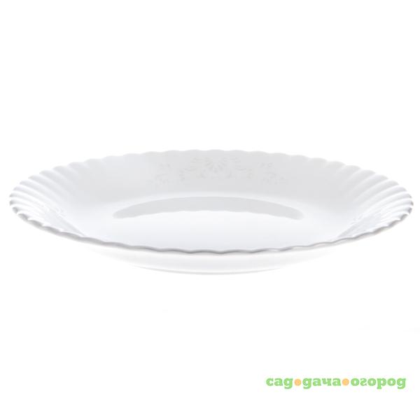 Фото Тарелка мелкая 21см жемчужный узор Porcelaine czech gh