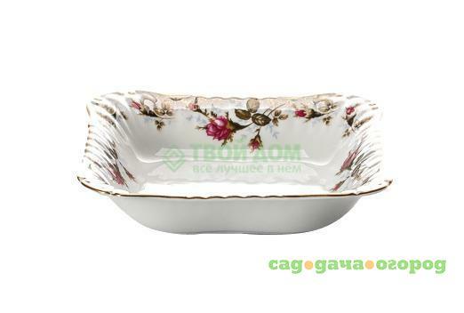 Фото Салатница Porcelaine czech gh Салатник квадратный 28см шиповник (IW B013 SQ28)