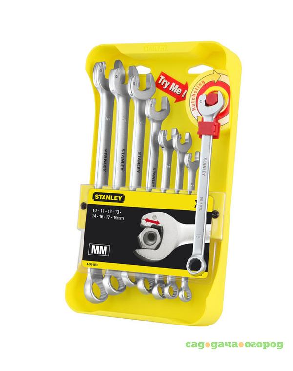 Фото Набор комбинированных гаечных ключей STANLEY Ratcheting Wrench 8 шт