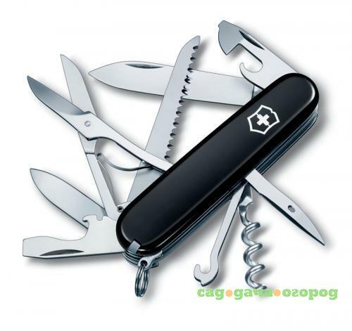 Фото Перочинный нож VICTORINOX, Huntsman, 9,1 см, 15 функций, черный