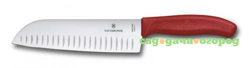 Фото Нож сантоку VICTORINOX, SwissClassic, 37,5 см, красный