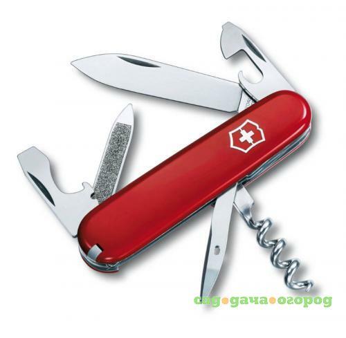 Фото Перочинный нож VICTORINOX, Sportsman, 8,4 см, 12 функций, красный