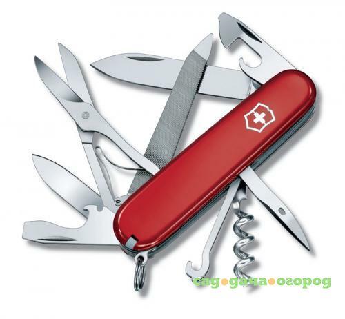 Фото Перочинный нож VICTORINOX, Mountaineer, 9,1 см, 18 функций, красный