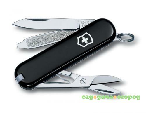 Фото Нож-брелок VICTORINOX, Classic, SD, 5,8 см, 7 функций, черный