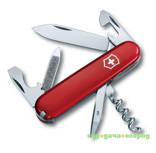 Фото Перочинный нож VICTORINOX, Sportsman, 8,4*1,5 см, 12 функций, красный