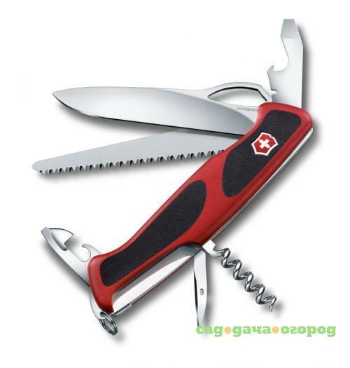 Фото Перочинный нож VICTORINOX, RangerGrip, 13 см, 12 функций, красный/черный