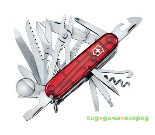 Фото Перочинный нож VICTORINOX, Swiss Champ, 9,1*3,3 см, 33 функций, красный