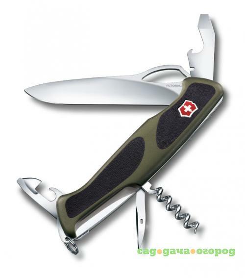 Фото Перочинный нож VICTORINOX, RangerGrip, 13 см, 11 функций, зеленый