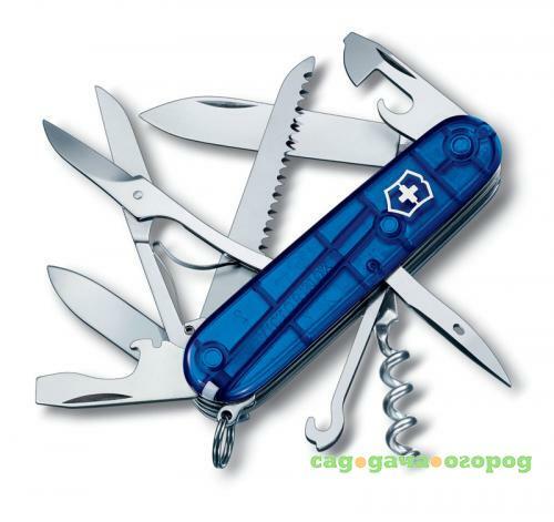 Фото Перочинный нож VICTORINOX, Huntsman, 9 см, 15 функций, синий