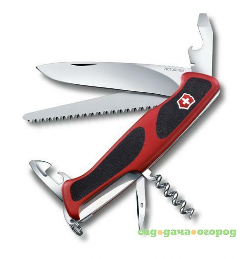 Фото Перочинный нож VICTORINOX, RangerGrip, 13 см, 12 функций, черный/красный