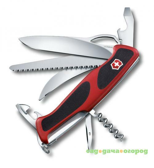 Фото Перочинный нож VICTORINOX, RangerGrip, Hunter, 13 см, 13 функций, красный