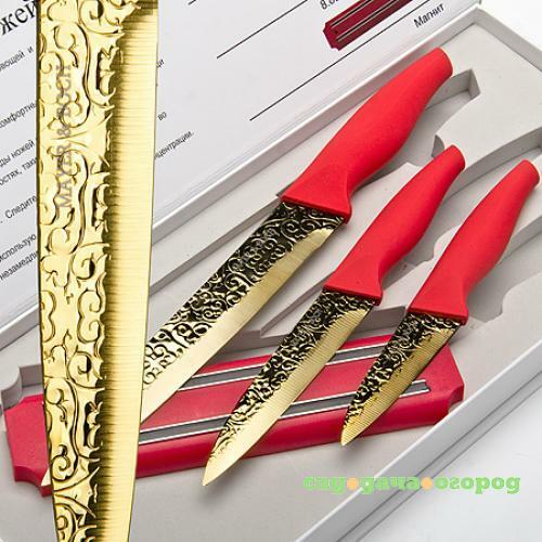 Фото Набор ножей MAYER & BOCH, 4 предмета, золотистый клинок