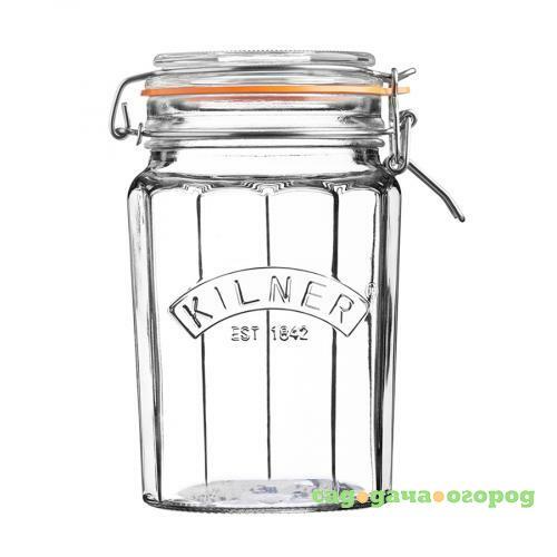 Фото Банка для хранения KILNER, Clip Top, 0,95 л, граненная