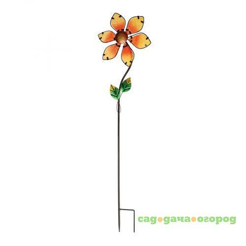 Фото Штекер садовый Gardman, Glass Flower, 92 см, оранжевый
