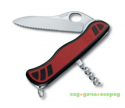 Фото Перочинный нож VICTORINOX, Sentinel, One Hand, 11,1 см, 3 функции, красный