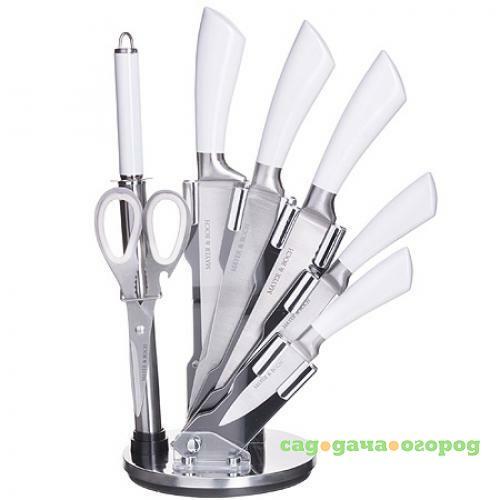 Фото Набор кухонных ножей MAYER & BOCH, 8 предметов, белый