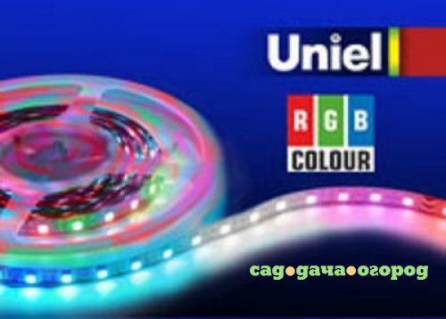 Фото Светодиодная лента Uniel (04932) 5M RGB 72W ULS-5050-60LED/m-10mm-IP20-DC24V-14,4W/m-5M-RGB