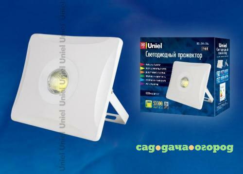 Фото Прожектор светодиодный (UL-00001045) Uniel 50W 4000K ULF-F11-50W/NW IP65 180-240В White