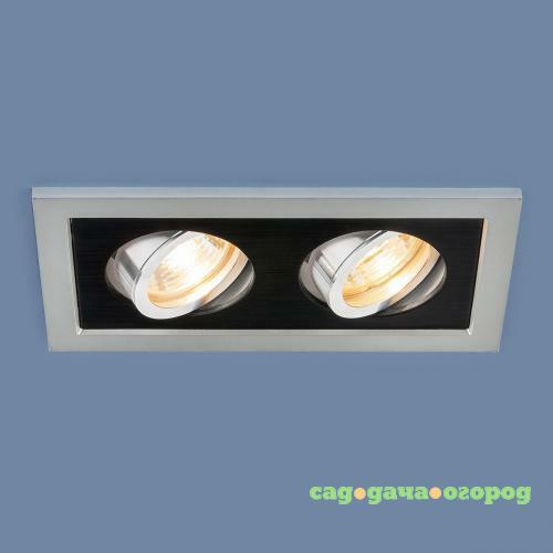 Фото Встраиваемый светильник Elektrostandard 1031/2 MR16 SL/BK серебро/черный 4690389095436