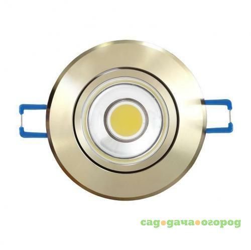 Фото Светодиодный встраиваемый светильник (08788) Uniel 4500K ULM-R31-5W/NW IP20 Gold
