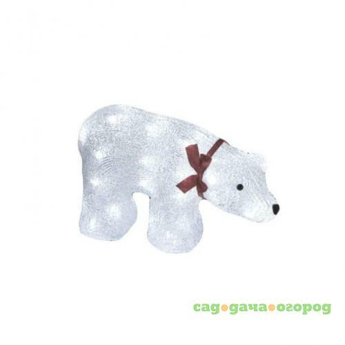 Фото Фигурка светодиодная &#171;Белый медведь&#187; 23x36,5см (07954) ULD-M3423-040/STA