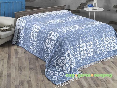 Фото Плед полутороспальный KARNA, DECO, 150*240 см, голубой