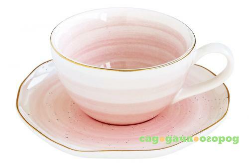 Фото Чайная пара Easy Life, Artesanal, 250 мл, розовый