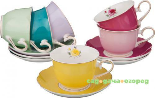 Фото Чайный набор Lefard, 12 предметов, разноцветный