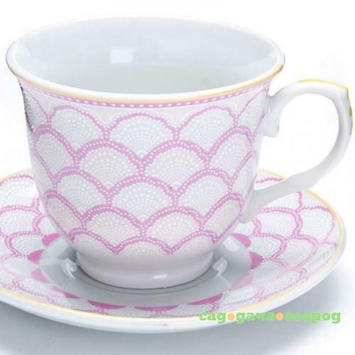 Фото Чайный набор LORAINE, 12 предметов, розовый узор