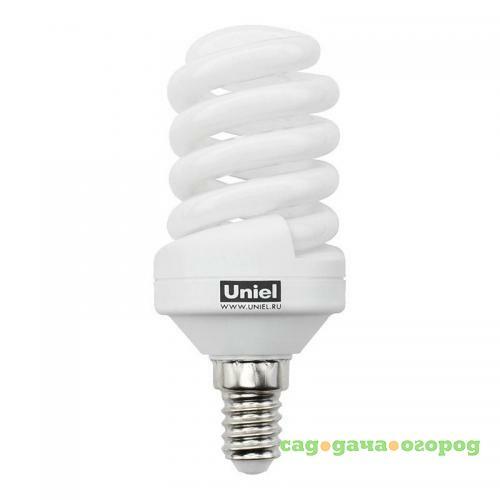 Фото Лампа энергосберегающая Uniel, E14, 15W, спираль, матовый