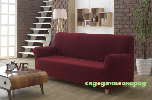 Фото Чехол для дивана KARNA, ROMA, бордовый