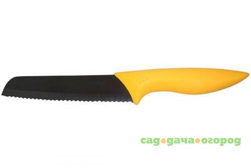 Фото Нож для хлеба FRYBEST, 15 см, желтая ручка
