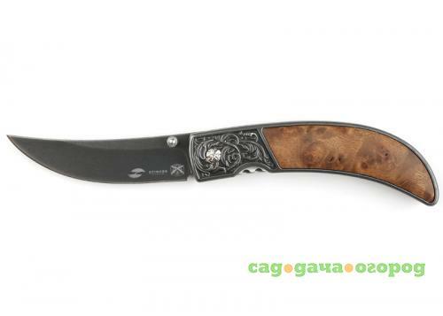 Фото Нож складной STINGER, 16,5 см, коричневая рукоять