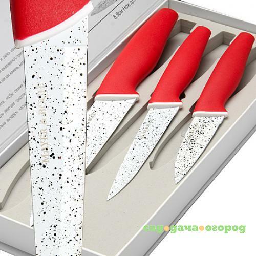 Фото Набор ножей MAYER & BOCH, 3 предмета, красные ручки