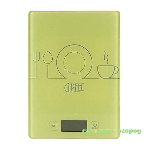 Фото Весы кухонные GIPFEL, VERSO, 19,5*14,1 см, зеленый