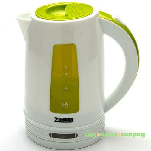 Фото Чайник электрический ZIMBER, 2200W, 1,7 л, салатовый