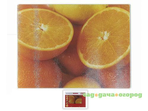 Фото Доска разделочная Best Home Kitchen, Апельсин, 40*30*0,5 см, рифленая