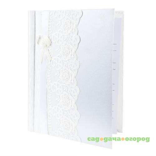 Фото Свадебная книга для записи пожеланий ENS, Wedding collection, Кружева, 21*27*2 см