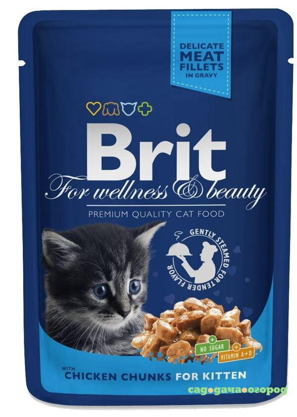 Фото Brit Premium Chicken Chunks Kitten