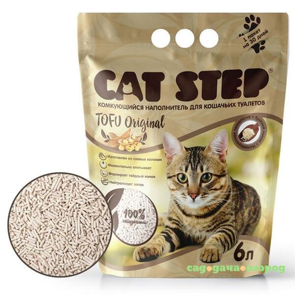 Фото Комкующийся наполнитель Cat Step Tofu Original, 6 л