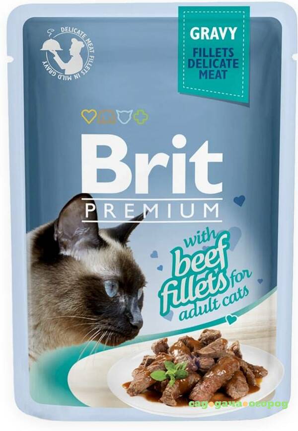 Фото Brit Premium Beef Fillets Gravy