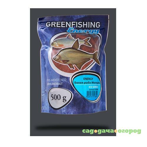 Фото Прикормка Greenfishing Зима ENERGY "Белая Рыба Мотыль" (готовая) 500 гр.