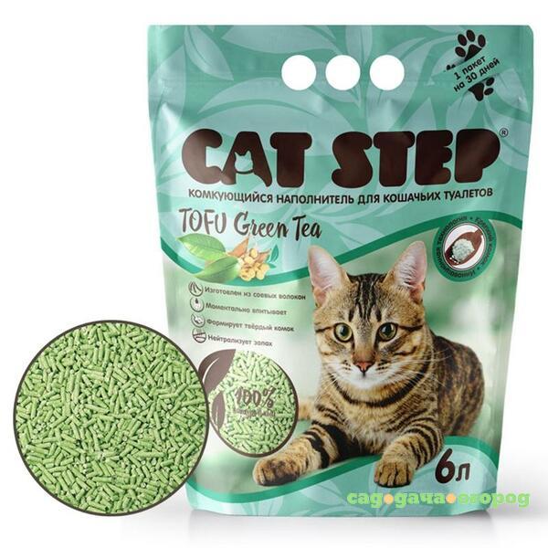 Фото Комкующийся наполнитель Cat Step Tofu Green Tea, 6 л
