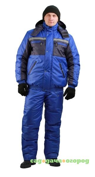 Фото Зимний костюм для работы URSUS Стим-Ямал васильковый с синим (Оксфорд) -25°C