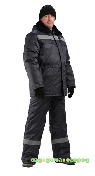 Фото Зимний костюм для работы URSUS Строитель т. синий (Оксфорд) -25°C